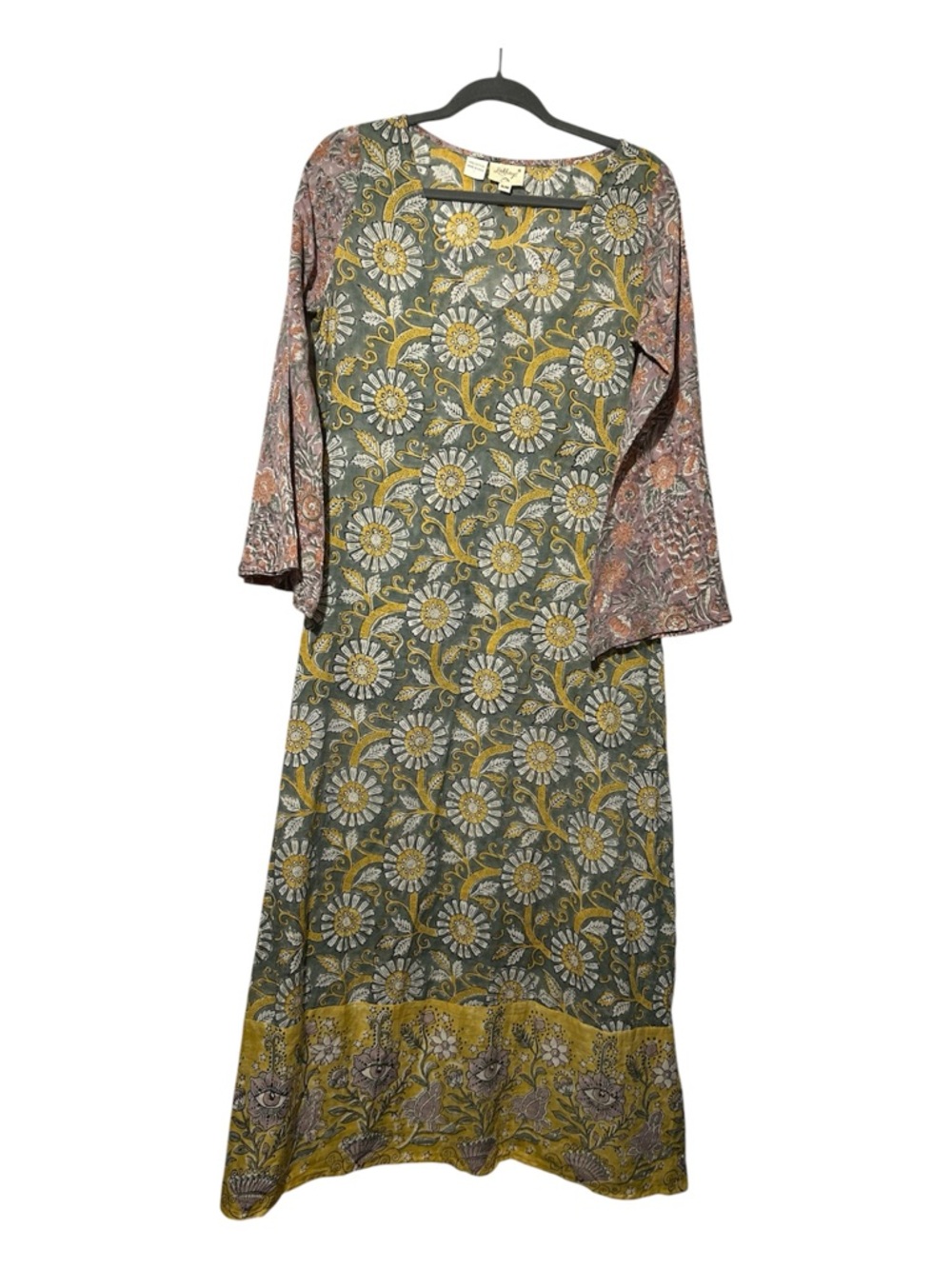 Lakhays Collection Floral Dress V-Neck Cotton Boho Hippie